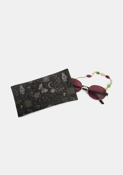 Whimsigoth Bead & Charm Chain Sunglasses 9