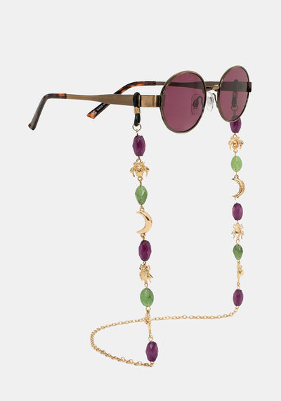 Whimsigoth Bead & Charm Chain Sunglasses 4