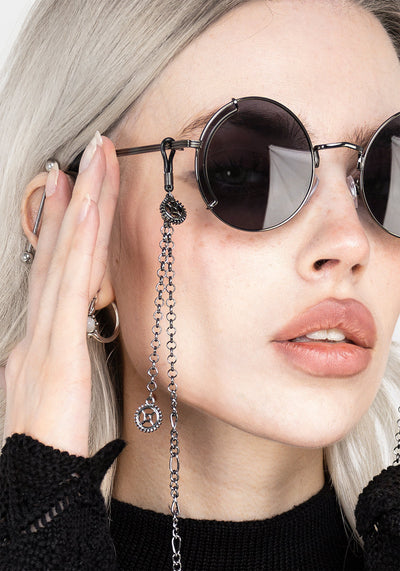 Emilie Round Sunglasses with Chain 3