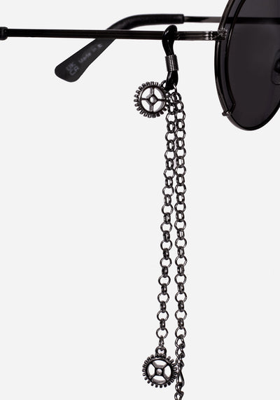 Emilie Round Sunglasses with Chain 2