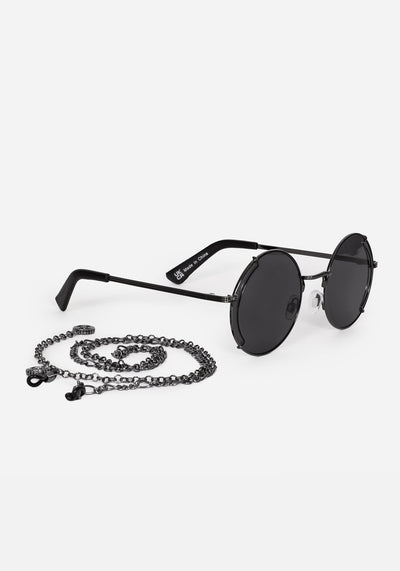 Emilie Round Sunglasses with Chain 8