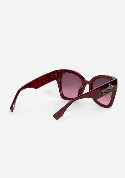 Claustrum Gothic Key Tortoiseshell Sunglasses - Red 8
